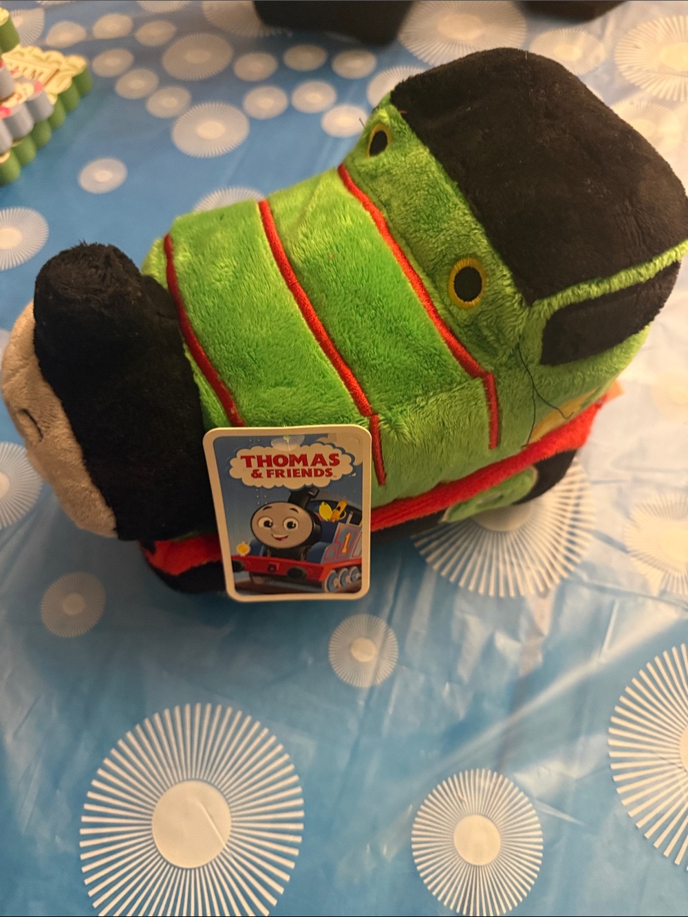 Thomas & Friends Green and Black Plush Train with Red Accents
